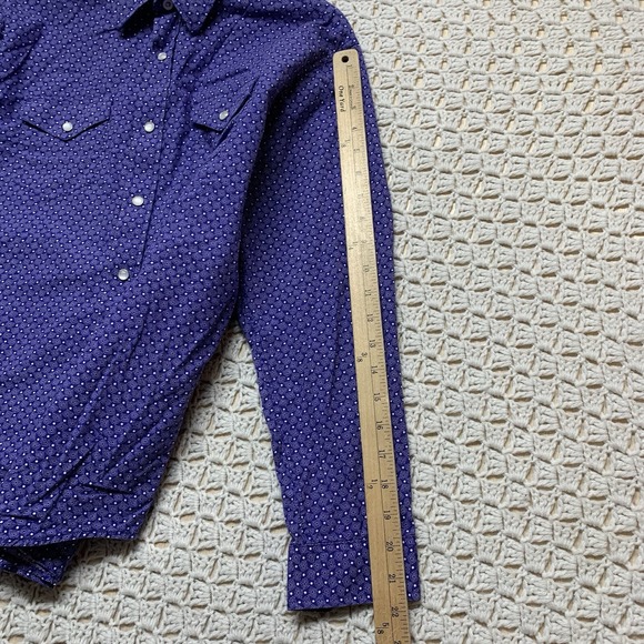 Panhandle Select Western Shirt Size XL 18 Young Long‎ sleeve Snap front Purple - Picture 8 of 9